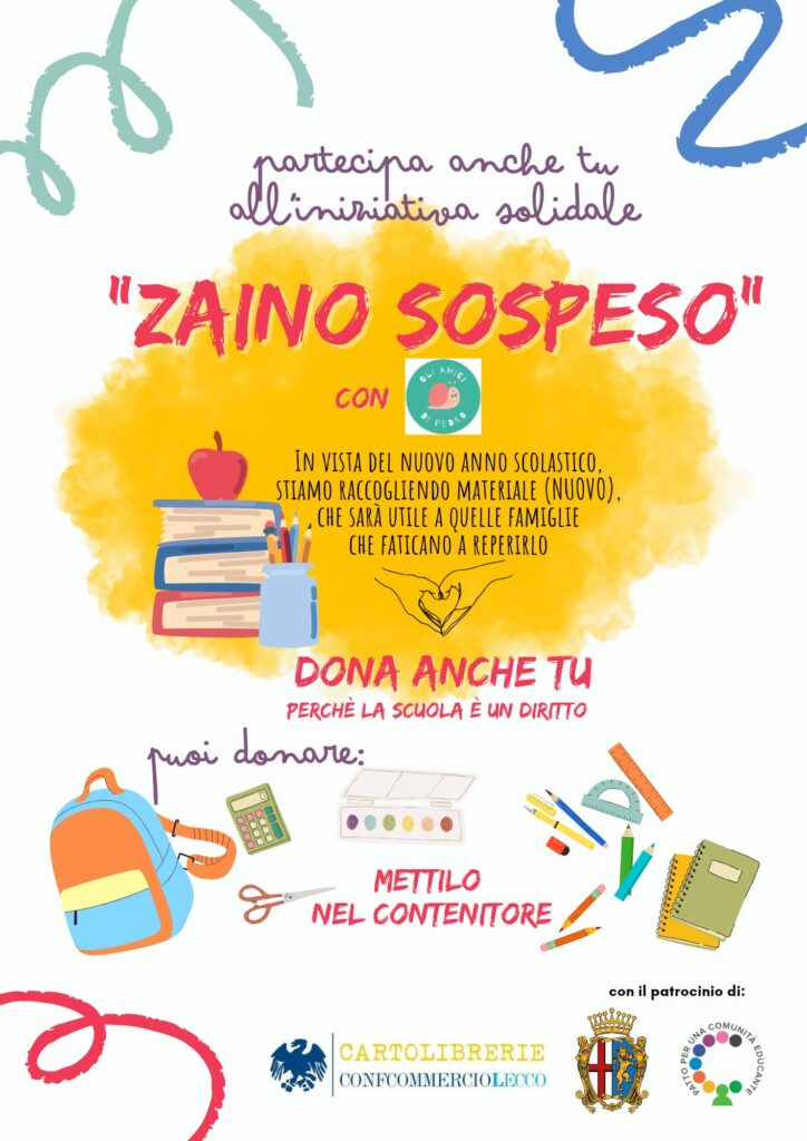 ZAINO SOSPESO: le cartolerie aderenti all'iniziativa solidale 1 ZAINO SOSPESO: le cartolerie aderenti all'iniziativa solidale 1