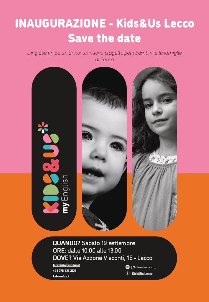 Arriva Kids&Us: la scuola di inglese per bambini sbarca a Lecco! 8 Arriva Kids&Us: la scuola di inglese per bambini sbarca a Lecco! 8