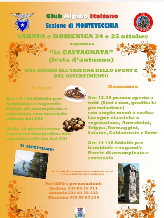 La CASTAGNATA - Festa d'autunno 1 La CASTAGNATA - Festa d'autunno 1
